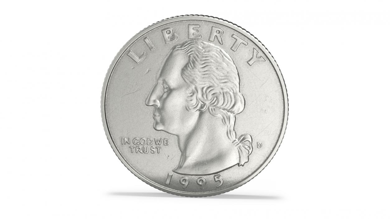 3D Quarter United States Coin