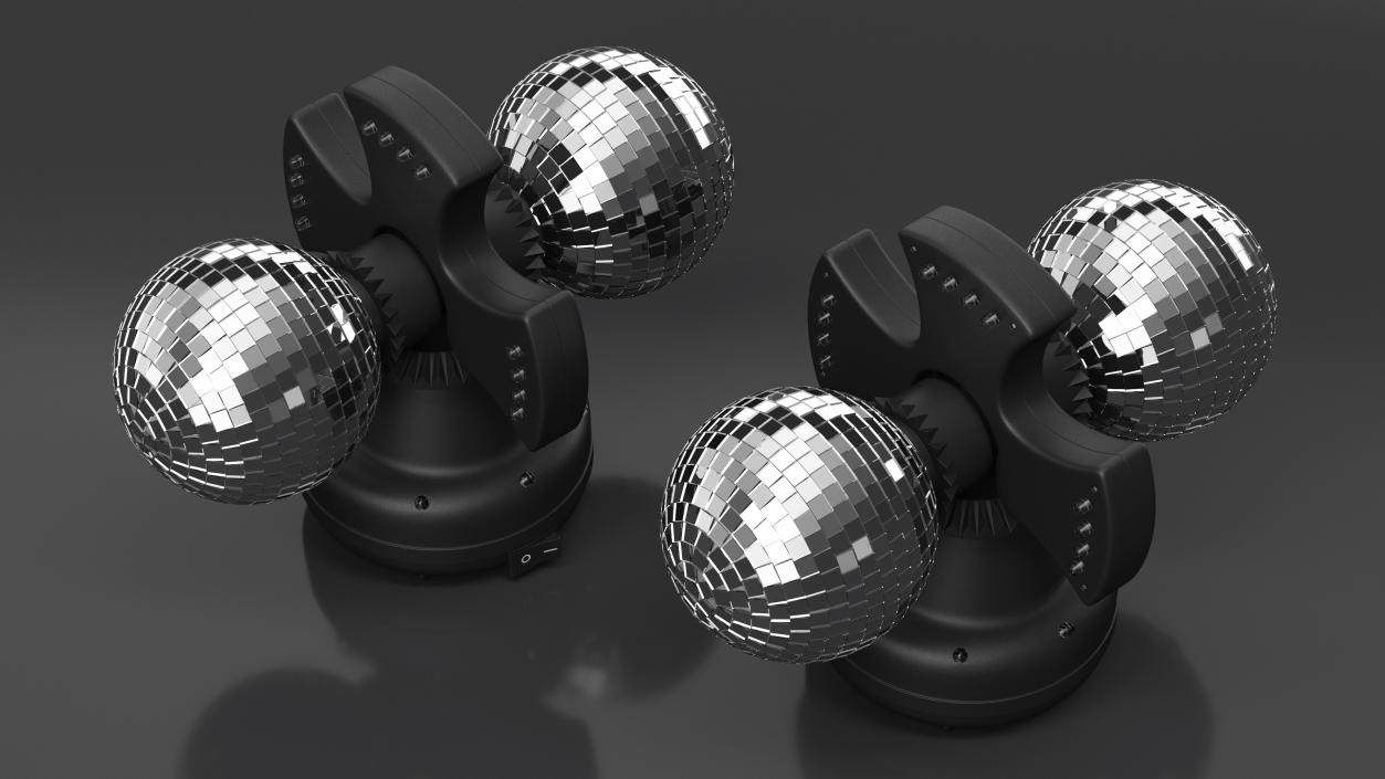 Twin Disco Mirror Ball Rigged 3D model