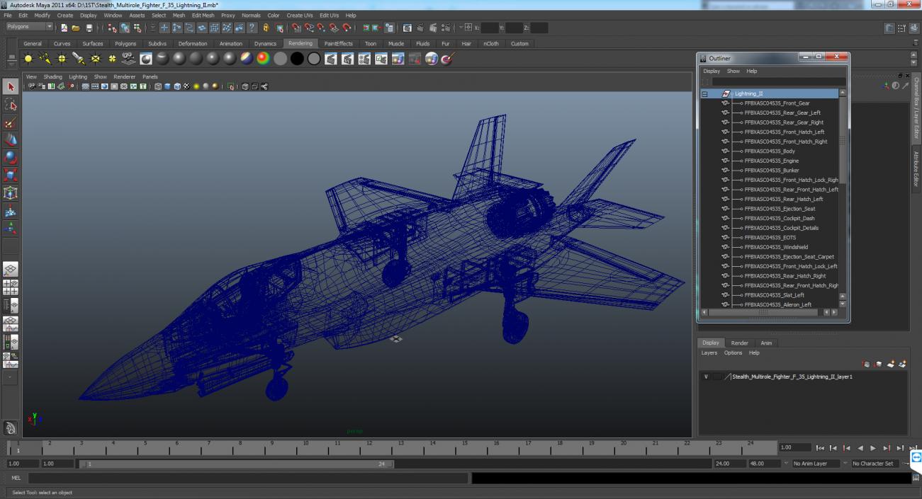 3D Stealth Multirole Fighter F-35 Lightning II model