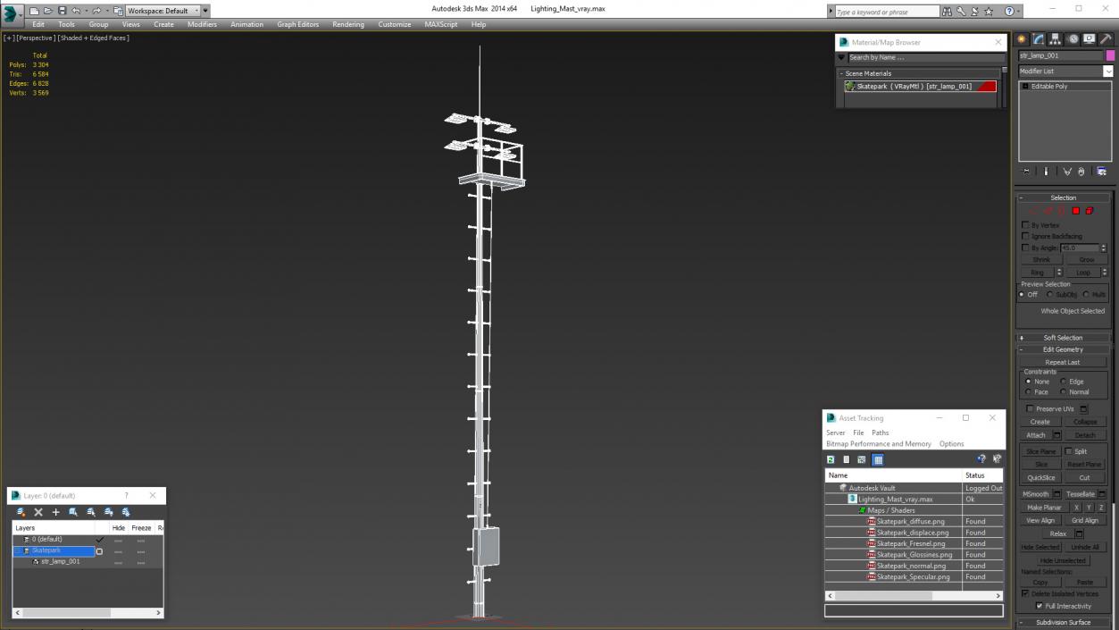 3D Lighting Mast model