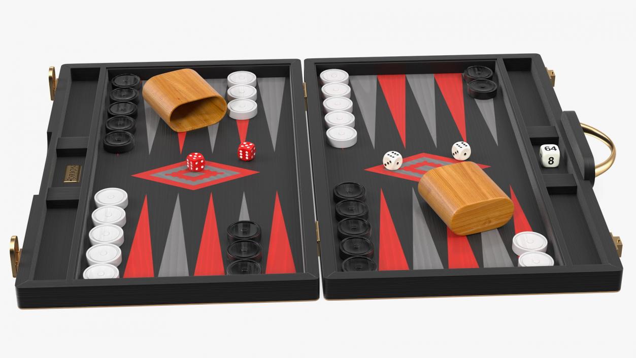 3D Black Backgammon