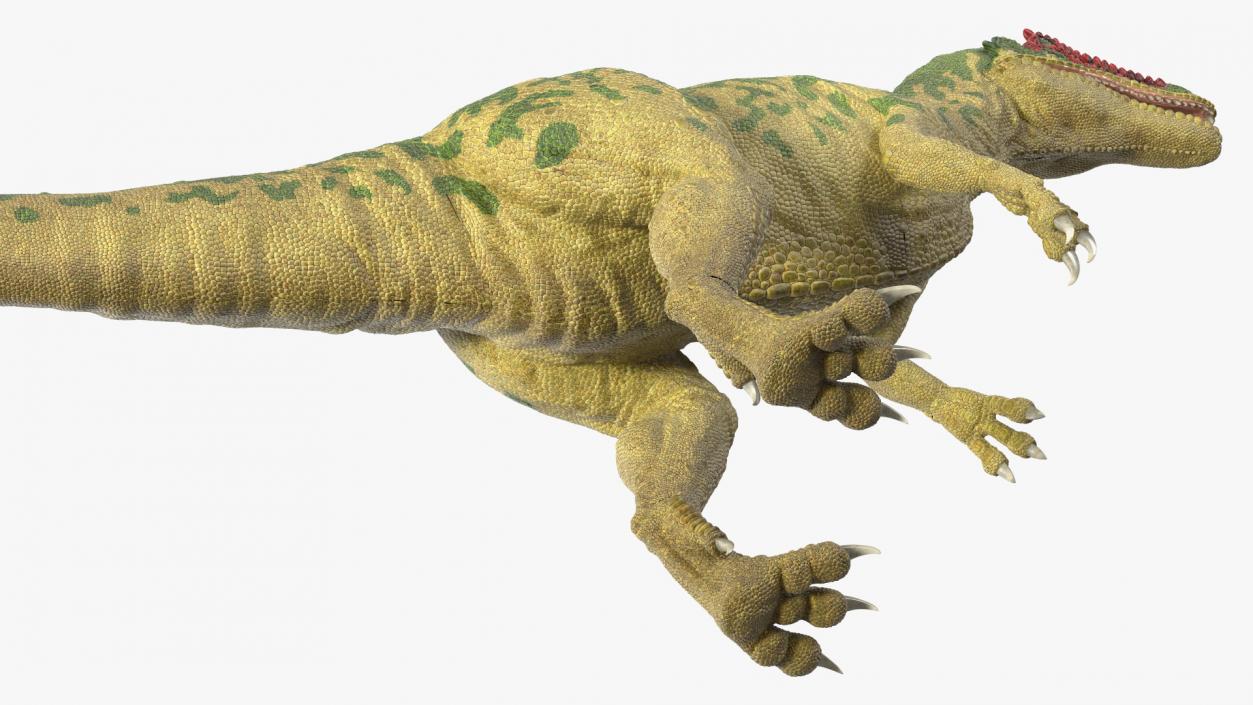 3D model Allosaurus Green Coloring