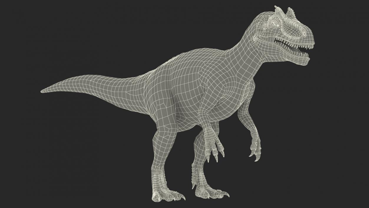 3D model Allosaurus Green Coloring