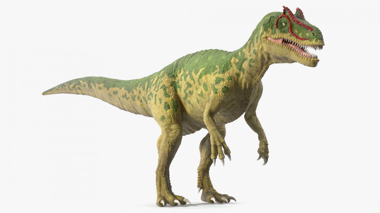 3D model Allosaurus Green Coloring