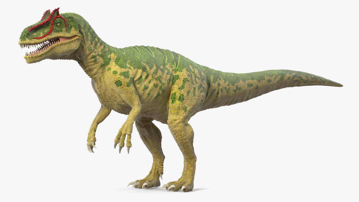 3D model Allosaurus Green Coloring