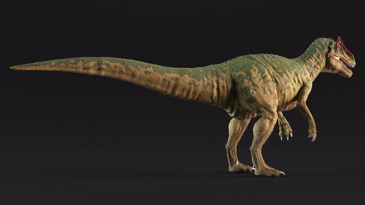 3D model Allosaurus Green Coloring