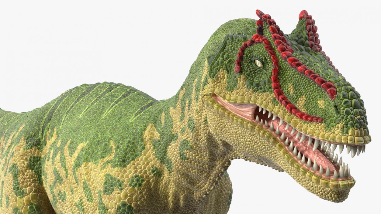 3D model Allosaurus Green Coloring