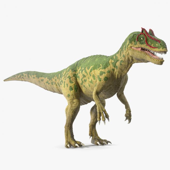 3D model Allosaurus Green Coloring