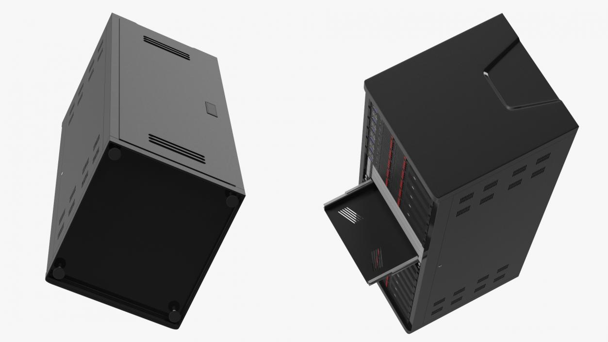 Server Rack Cabinet 3D model