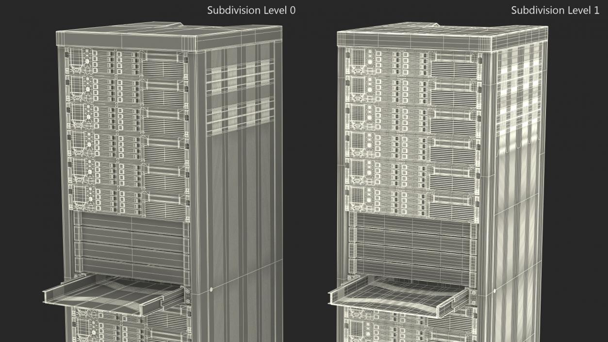 Server Rack Cabinet 3D model