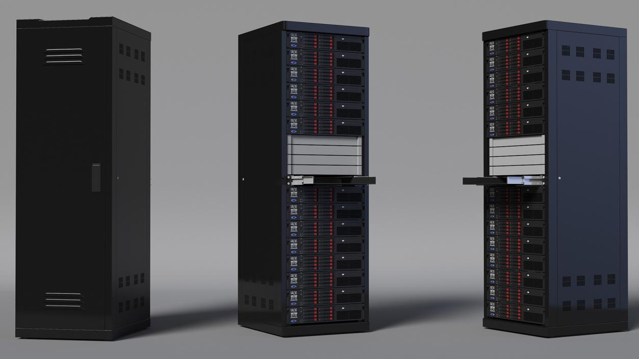 Server Rack Cabinet 3D model