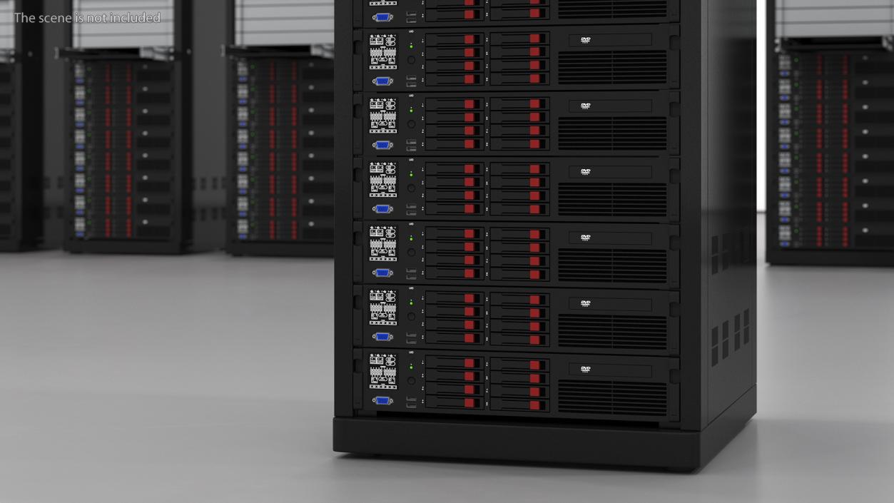 Server Rack Cabinet 3D model