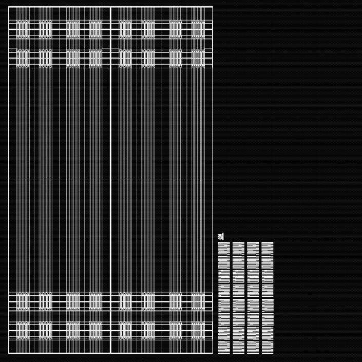 Server Rack Cabinet 3D model