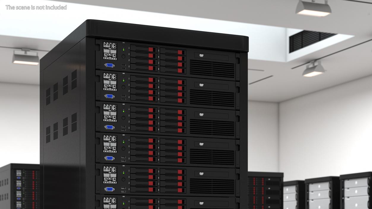 Server Rack Cabinet 3D model