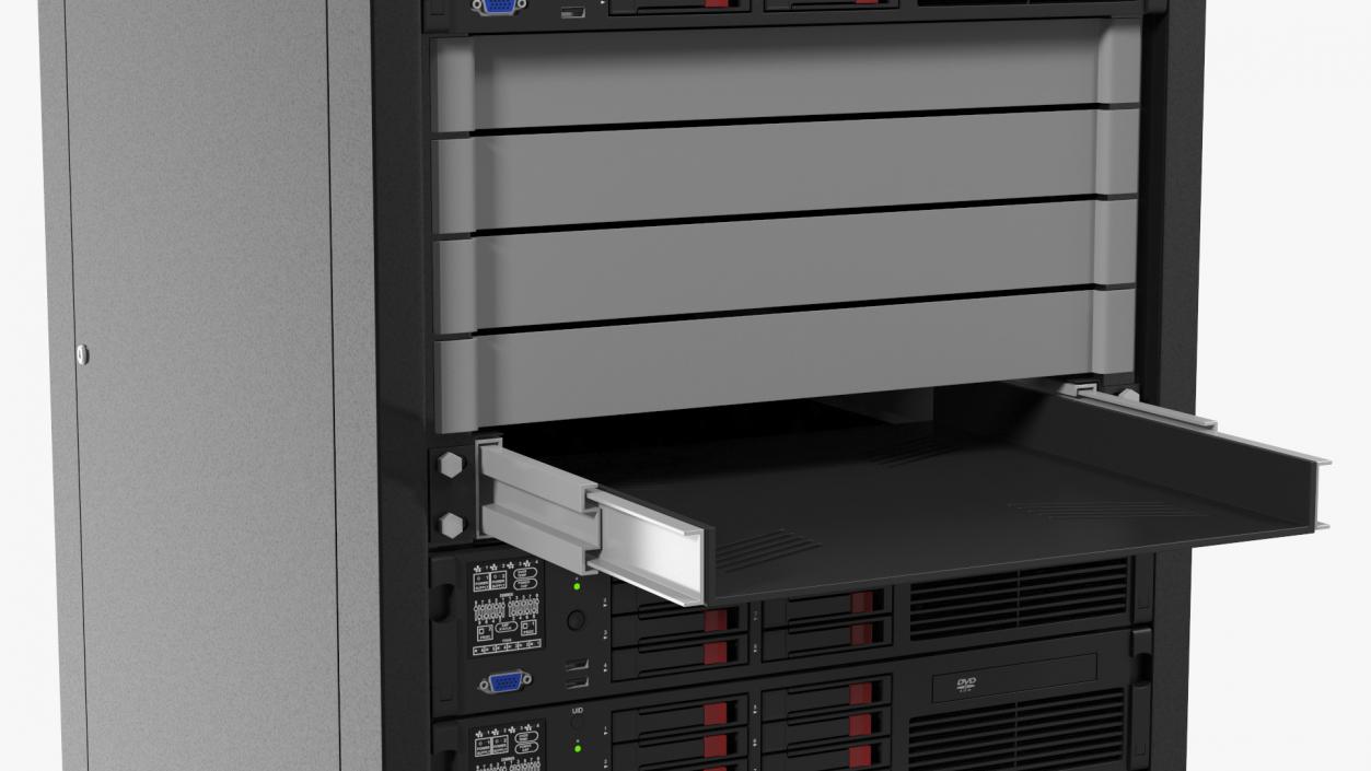 Server Rack Cabinet 3D model