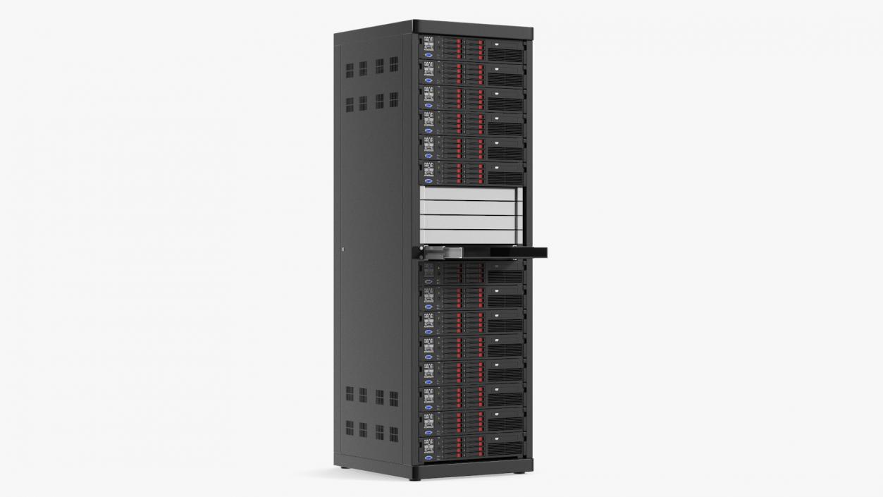 Server Rack Cabinet 3D model