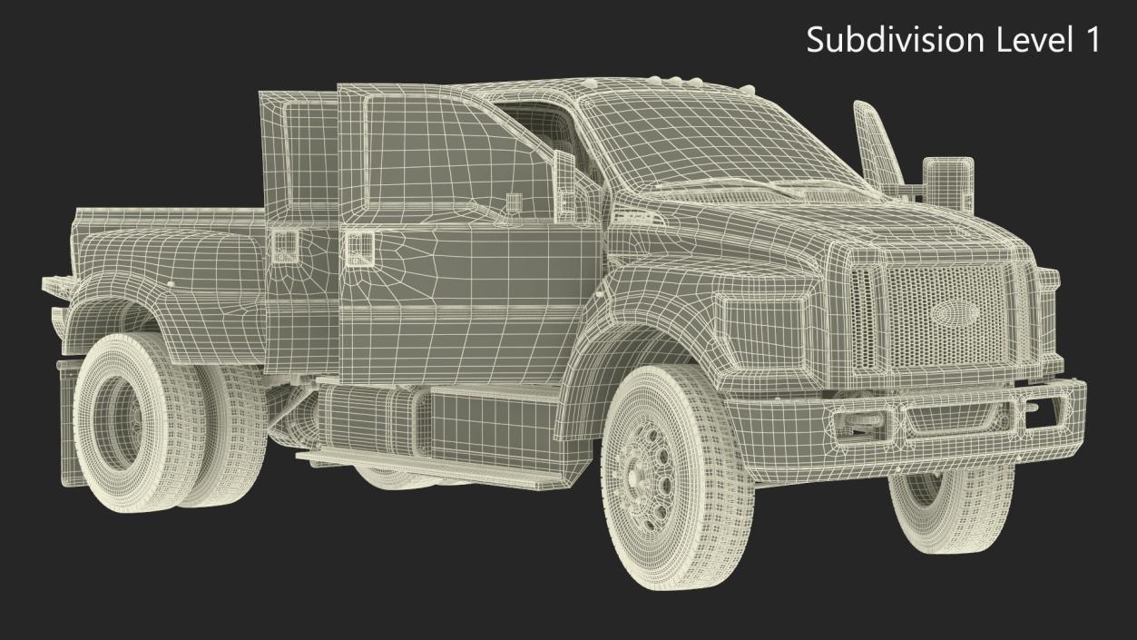 3D model Ford F-650 Supertrack Pickup Rigged