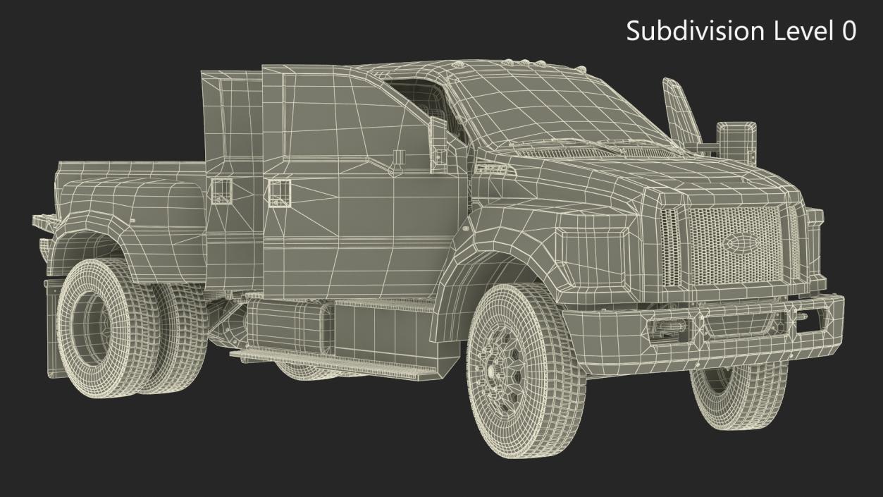 3D model Ford F-650 Supertrack Pickup Rigged