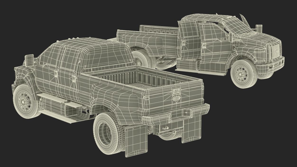 3D model Ford F-650 Supertrack Pickup Rigged