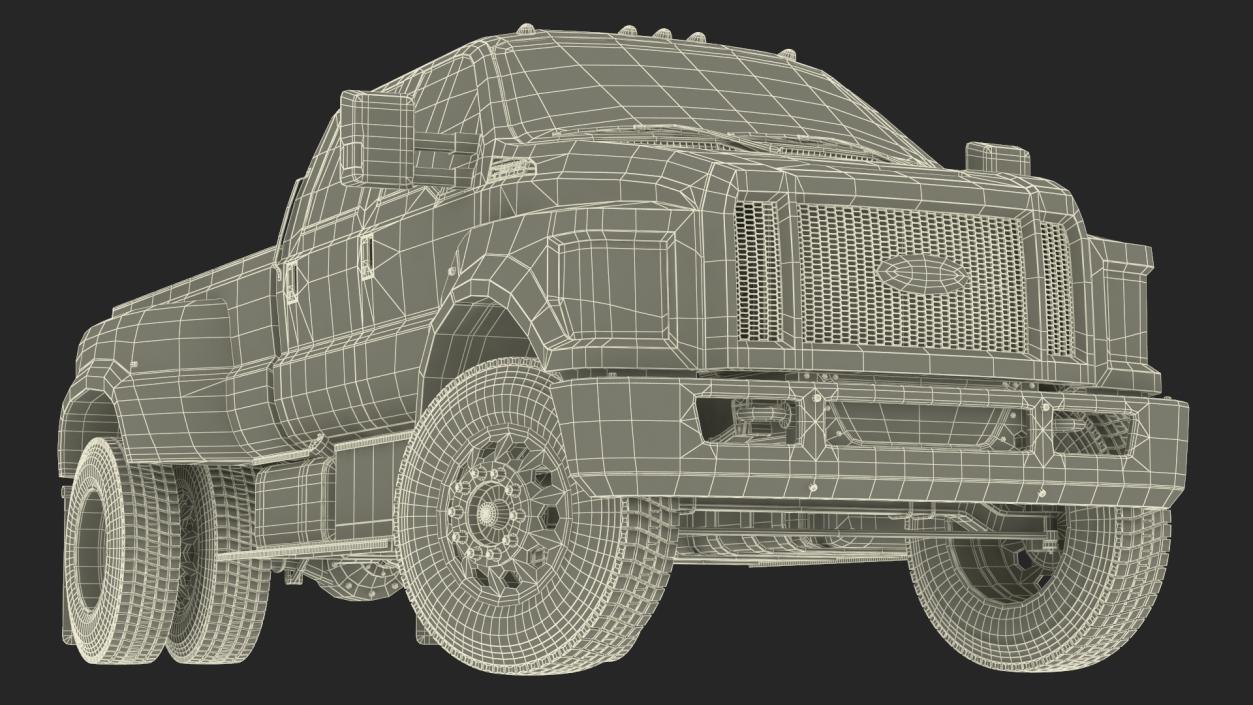 3D model Ford F-650 Supertrack Pickup Rigged