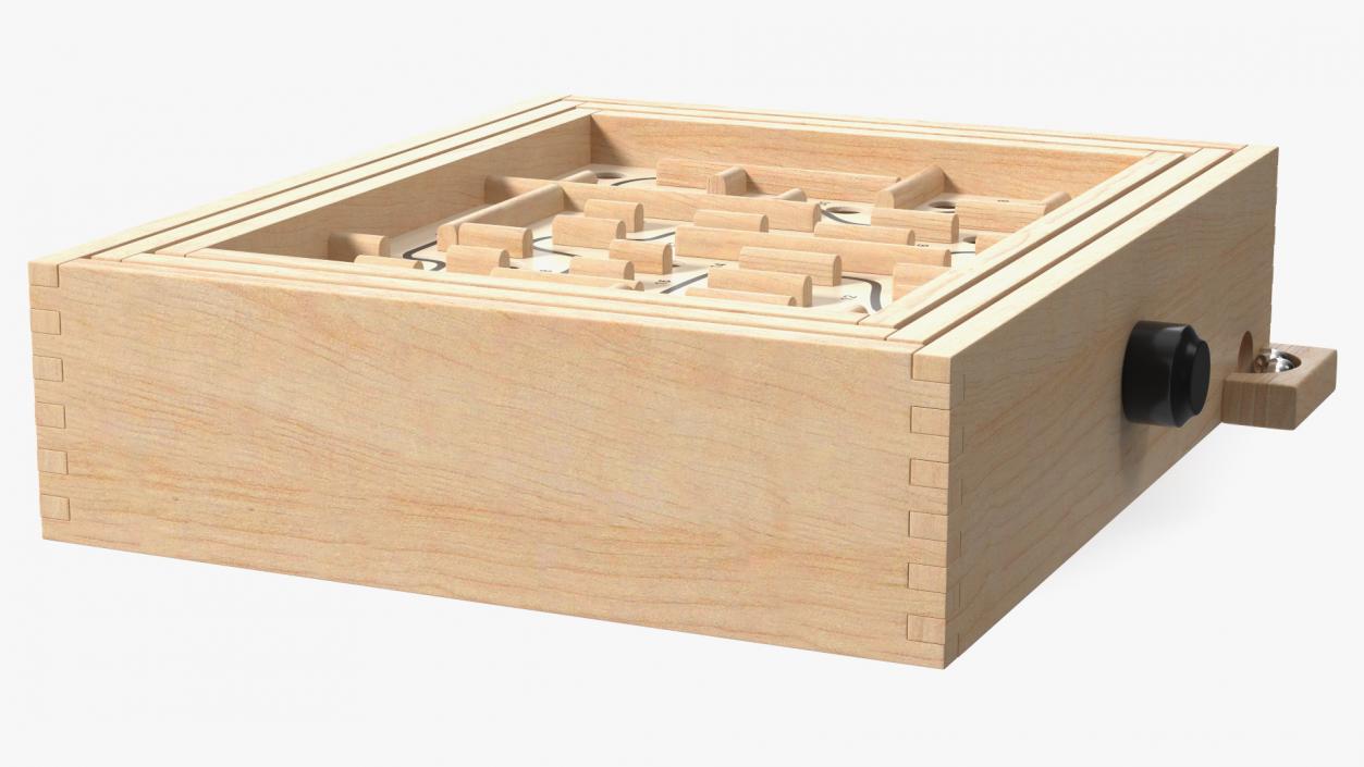 3D model Wooden Maze Game with Steel Marbles