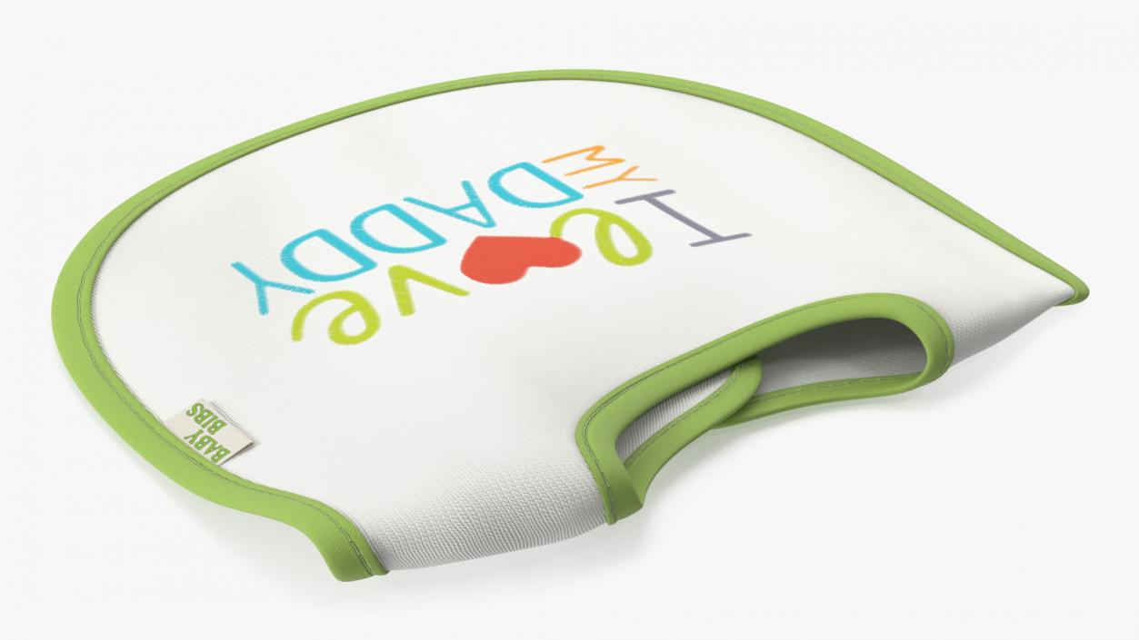 I Love My Daddy Baby Bib 3D model