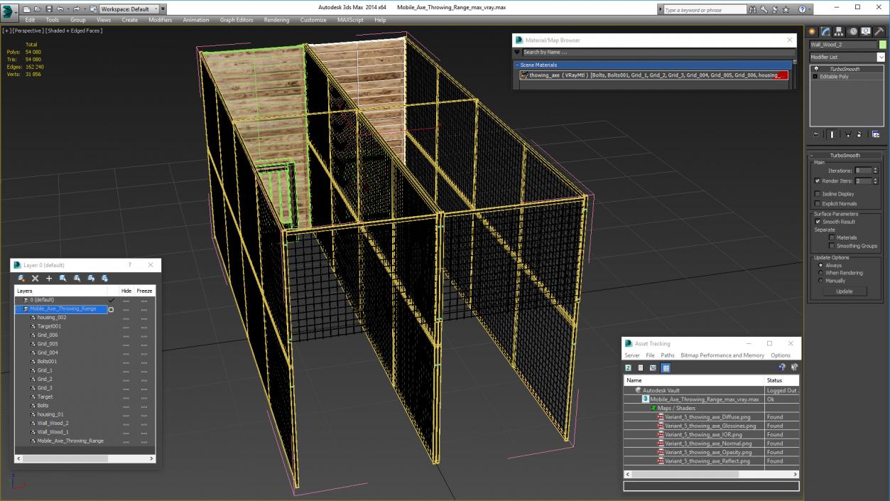 3D model Mobile Axe Throwing Range