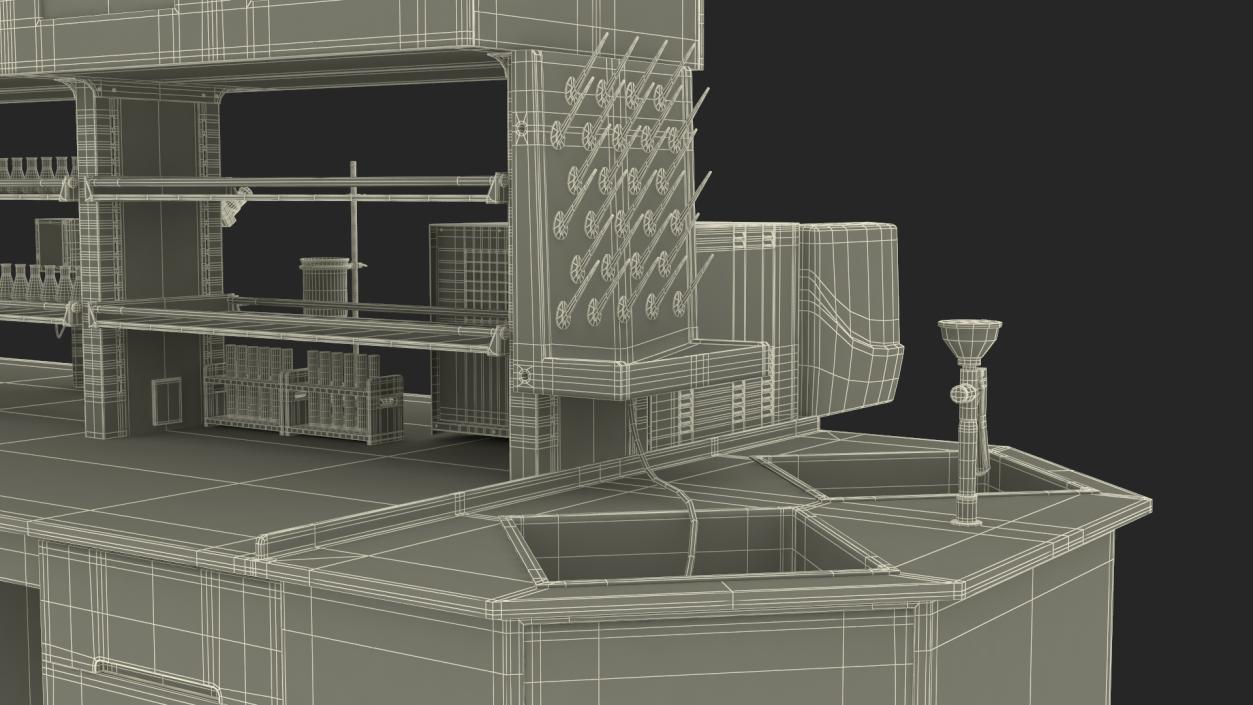 3D Laboratory Table with Equipment