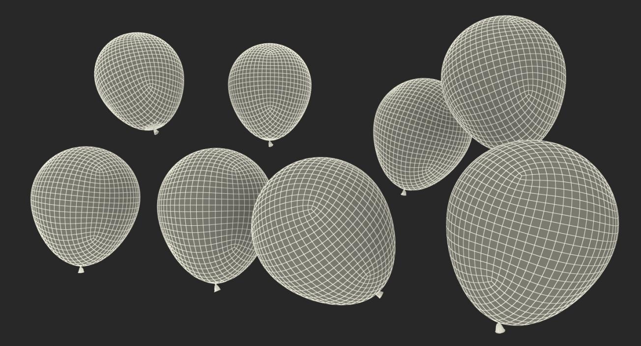 3D model Air Balloons with Numbers