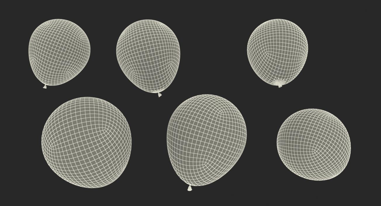 3D model Air Balloons with Numbers