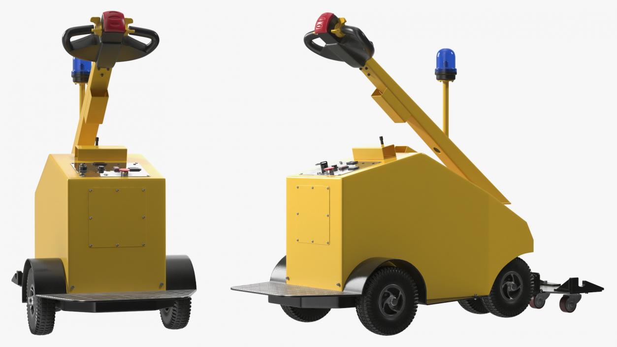 3D model Yellow Electric Trolley Cart Pusher