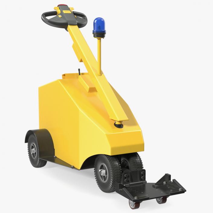 3D model Yellow Electric Trolley Cart Pusher