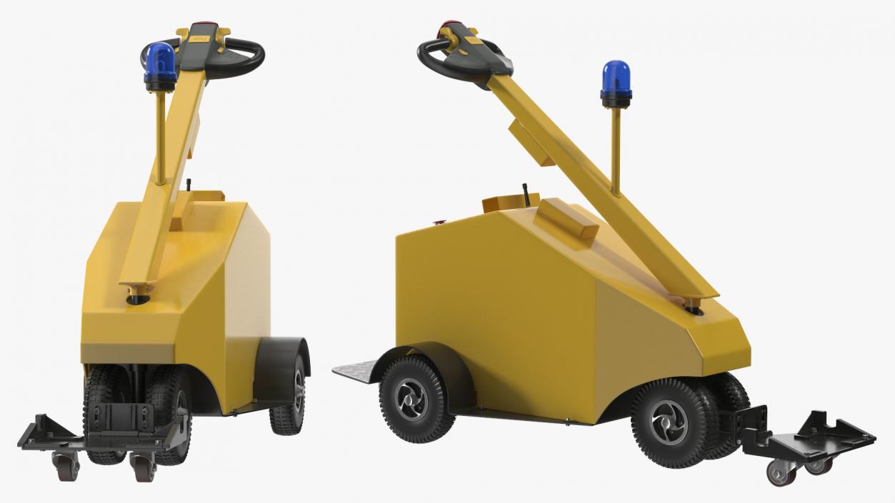 3D model Yellow Electric Trolley Cart Pusher