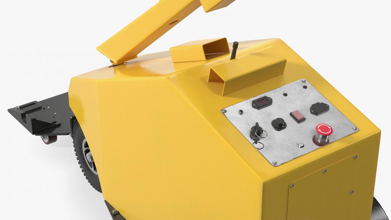 3D model Yellow Electric Trolley Cart Pusher