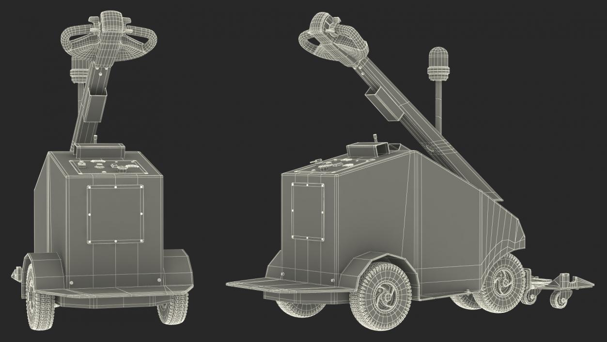 3D model Yellow Electric Trolley Cart Pusher