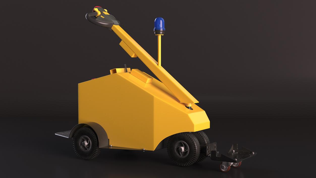 3D model Yellow Electric Trolley Cart Pusher