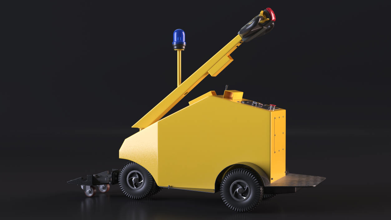 3D model Yellow Electric Trolley Cart Pusher