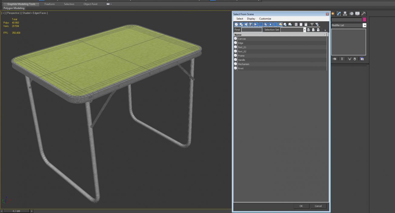 3D Camping Folding Table