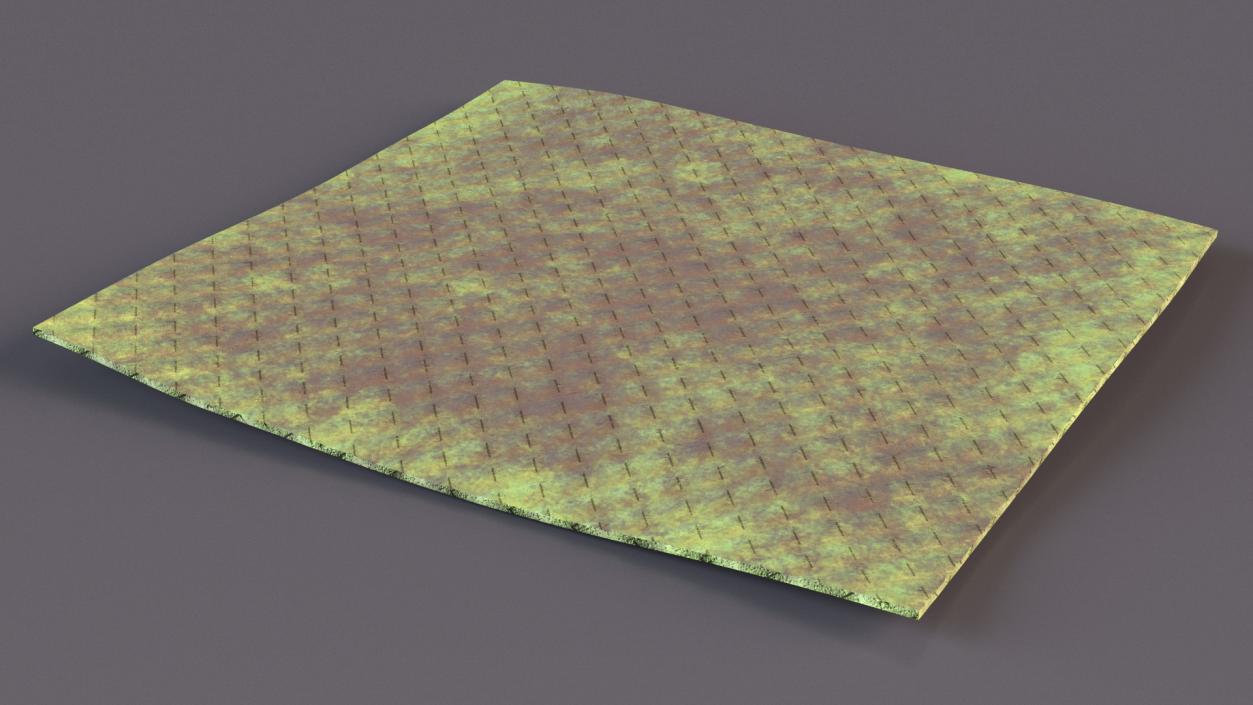 3D Dirty Kitchen Rag Green model