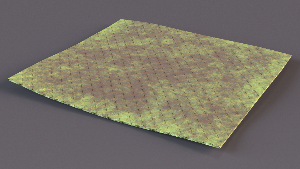 3D Dirty Kitchen Rag Green model