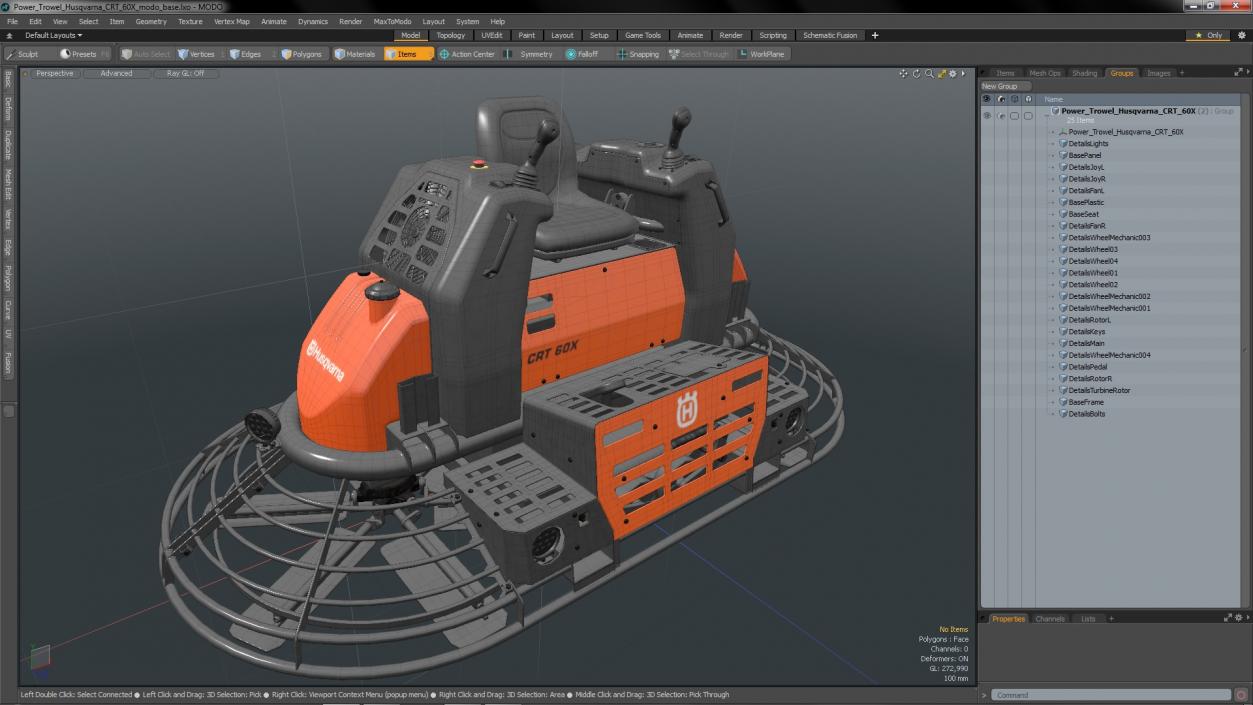 3D model Power Trowel Husqvarna CRT 60X