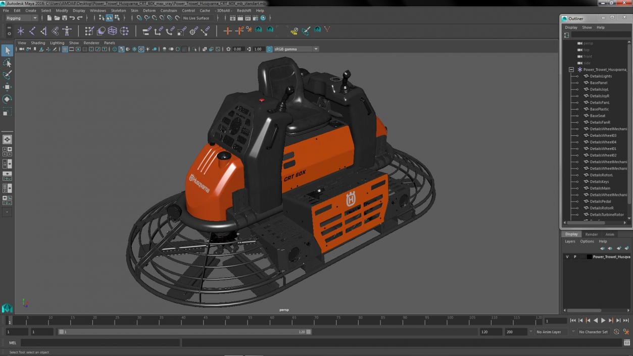 3D model Power Trowel Husqvarna CRT 60X