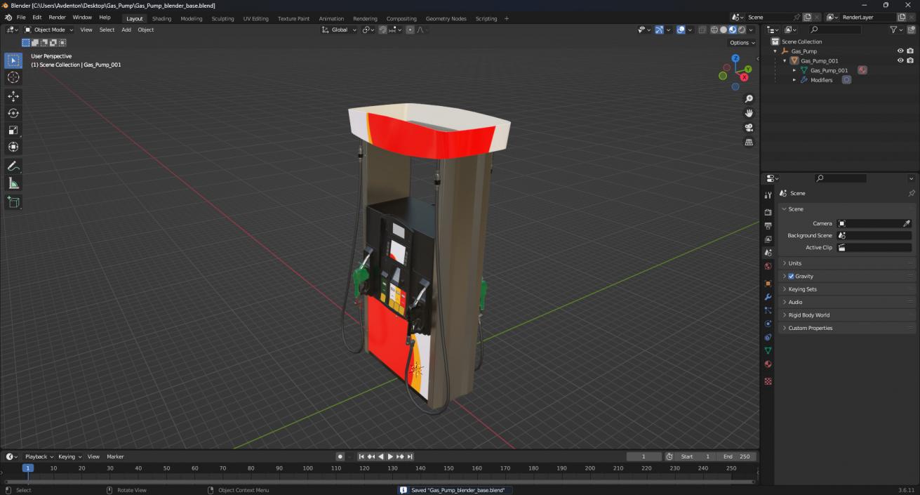 3D model Gas Pump 2