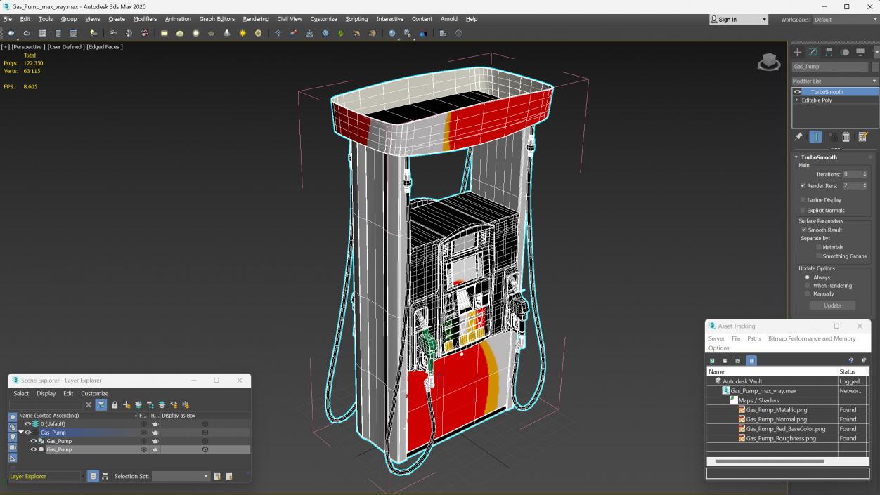 3D model Gas Pump 2