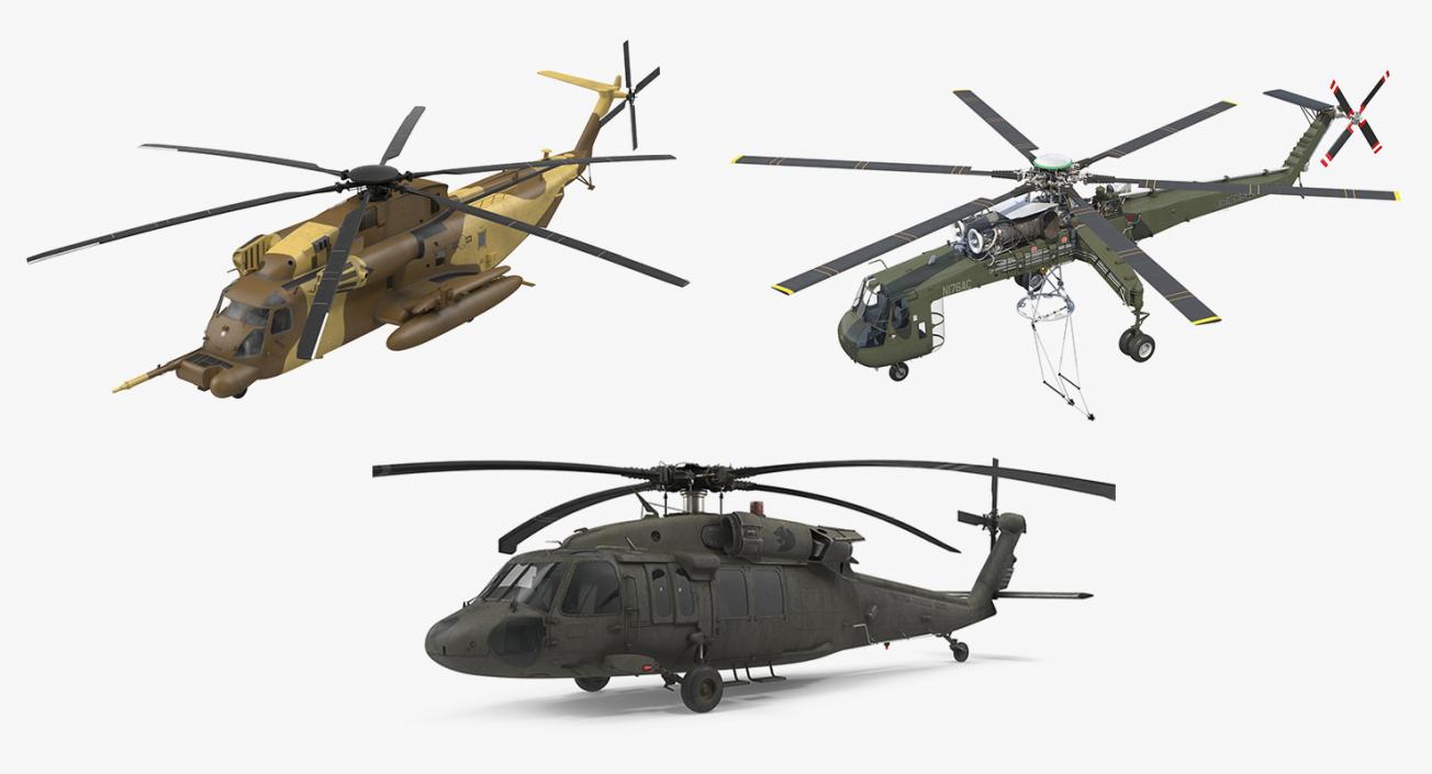 Sikorsky Military Helicopters Collection 2 3D