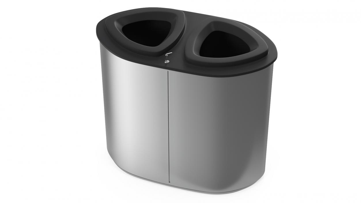 3D model Recycling Bin Dual Compartment