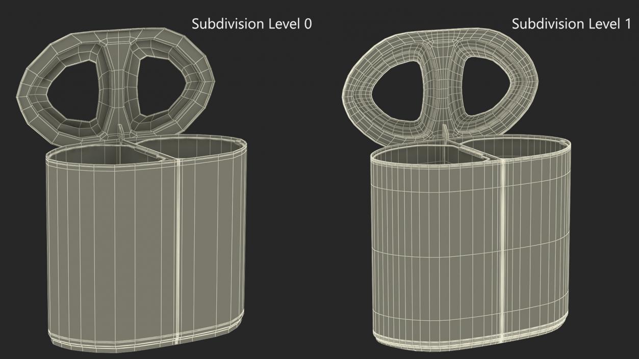 3D model Recycling Bin Dual Compartment