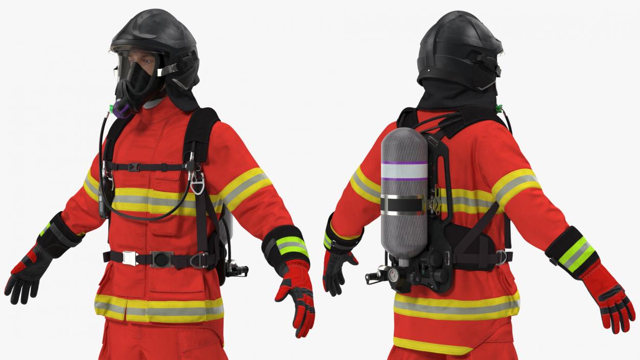 Rigged Firefighters Collection 2 3D