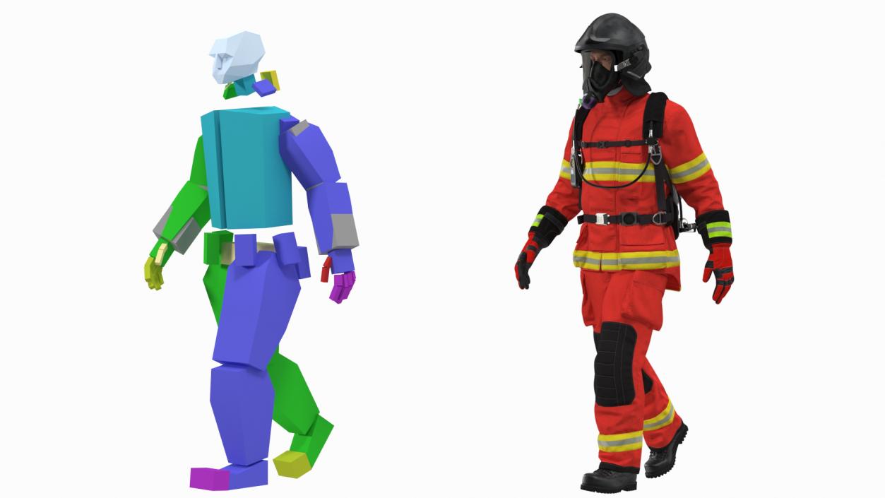 Rigged Firefighters Collection 2 3D