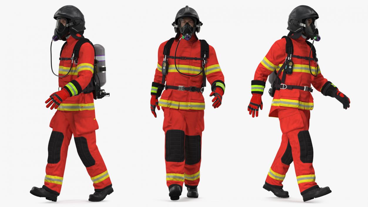 Rigged Firefighters Collection 2 3D